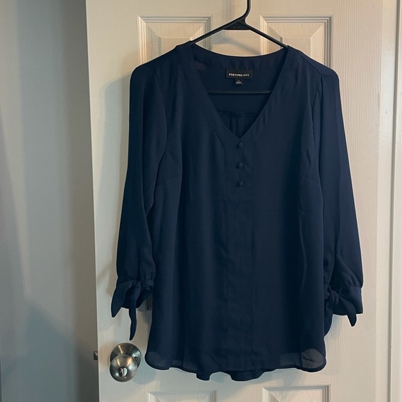 Tops - Fortune + Ivy Navy Blouse